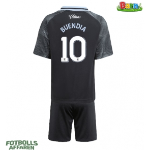 Aston Villa Emiliano Buendia #10 Bortaställ Barn 2025-26 Kortärmad (+ Korta byxor)
